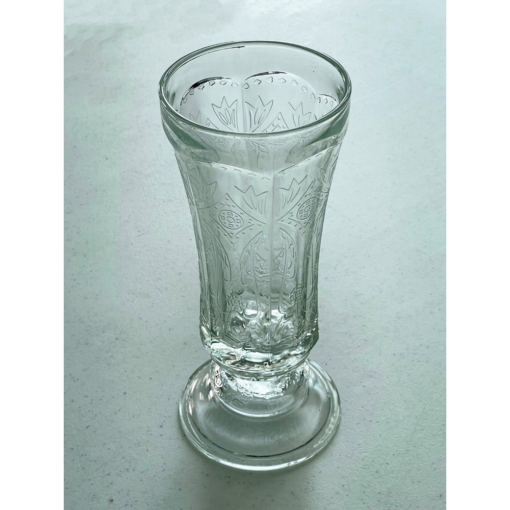 Hurricane Vintage Glass Vase 1970s Indiana Recollection Clear 8.5" tall